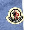 モンクレール MONCLER ロゴワッペン半袖Tシャツ ブルー コットン レディース 半袖Ｔシャツ