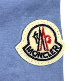 モンクレール MONCLER ロゴワッペン半袖Tシャツ ブルー コットン レディース 半袖Ｔシャツ