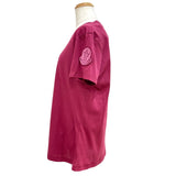 モンクレール MONCLER ロゴワッペン半袖Tシャツ パープル コットン レディース 半袖Ｔシャツ