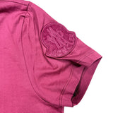 モンクレール MONCLER ロゴワッペン半袖Tシャツ パープル コットン レディース 半袖Ｔシャツ