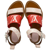 ルイ・ヴィトン LOUIS VUITTON モノグラムフラットサンダル SC0119 ピンク レザー レディース サンダル