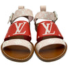 ルイ・ヴィトン LOUIS VUITTON モノグラムフラットサンダル SC0119 ピンク レザー レディース サンダル