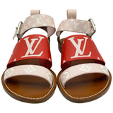 ルイ・ヴィトン LOUIS VUITTON モノグラムフラットサンダル SC0119 ピンク レザー レディース サンダル