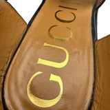 グッチ GUCCI ホースビットレザーサンダル ブラック レザー レディース サンダル