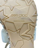 ジミーチュウ JIMMY CHOO ウェッジソールヒールサンダル ホワイト レザー レディース サンダル