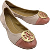 トリーバーチ TORY BURCH ロゴプレートフラットシューズ 63176 ピンク レザー レディース その他靴