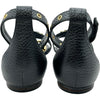 ルイ・ヴィトン LOUIS VUITTON モノグラムフラワーフラットサンダル MA1106 ブラック レザー レディース サンダル