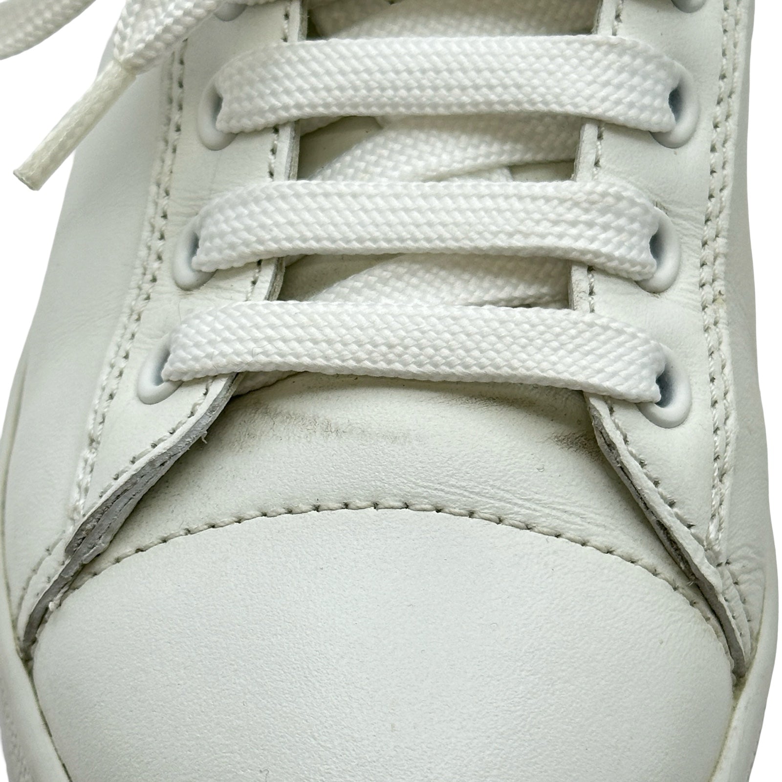 プラダ PRADA ロゴローカットスニーカー 2EG400 ホワイト レザー
