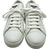 プラダ PRADA ロゴローカットスニーカー 2EG400 ホワイト レザー レディース スニーカー