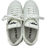 プラダ PRADA ロゴローカットスニーカー 2EG400 ホワイト レザー レディース スニーカー