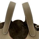 エルメス HERMES ピコタンロックPM K刻印 エトゥープ シルバー金具 トリヨンクレマンス レディース ハンドバッグ