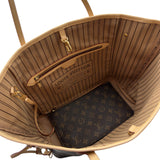 ルイ・ヴィトン LOUIS VUITTON ネヴァーフルMM M46975 ブラウン モノグラム/レザー レディース トートバッグ