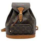 ルイ・ヴィトン LOUIS VUITTON モンスリMM M51136 ブラウン モノグラム/レザー レディース リュック・デイパック