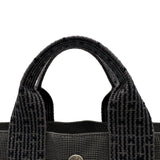 エルメス HERMES エールラインPM グレー ナイロンキャンバス レディース トートバッグ
