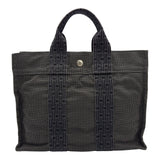 エルメス HERMES エールラインPM グレー ナイロンキャンバス レディース トートバッグ