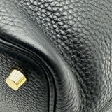 エルメス HERMES ピコタンロックPM Y刻印 ブラック ゴールド金具 トリヨンクレマンス レディース ハンドバッグ