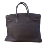 エルメス HERMES バーキン35 □Ｍ刻 ショコラ シルバー金具 トゴ ユニセックス ハンドバッグ