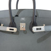 エルメス HERMES バーキン25 K刻 ヴェールマングローブ ヴェールアマンド ブラック シルバー金具 エプソン レディース ハンドバッグ