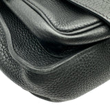 エルメス HERMES スティーブブザス35 X刻印 ブラック シルバー金具 トリヨンクレマンス メンズ ショルダーバッグ