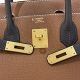 エルメス HERMES バーキン30 パーソナルオーダー C刻 ゴールド エベンヌ マットゴールド金具 トゴ レディース ハンドバッグ