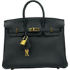 エルメス HERMES バーキン25 C刻印 ブラック ゴールド金具 トゴ レディース ハンドバッグ