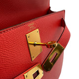 エルメス HERMES ケリー28 外縫い X刻 ローズジャイプール ゴールド金具 エプソン レディース ショルダーバッグ