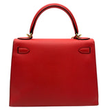 エルメス HERMES ケリー28 外縫い X刻 ローズジャイプール ゴールド金具 エプソン レディース ショルダーバッグ