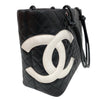 シャネル CHANEL カンボンライントート　ラージ A25169 ブラック・ホワイト ラム レディース トートバッグ