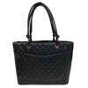 シャネル CHANEL カンボンライントート　ラージ A25169 ブラック・ホワイト ラム レディース トートバッグ