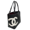 シャネル CHANEL カンボンライントート　ラージ A25169 ブラック・ホワイト ラム レディース トートバッグ
