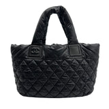 シャネル CHANEL コココクーン トートPM A48610 ブラック ナイロン レディース ハンドバッグ