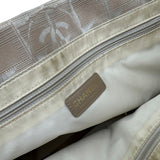 シャネル CHANEL ニュートラベルライントートPM A20457 9番台 ベージュ ナイロンジャガード レディース トートバッグ