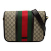 グッチ GUCCI GGプラス シェリーラインメッセンジャーバッグ 211130 ブラウン コーティングキャンバス/レザー レディース メッセンジャーバッグ