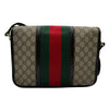 グッチ GUCCI GGプラス シェリーラインメッセンジャーバッグ 211130 ブラウン コーティングキャンバス/レザー レディース メッセンジャーバッグ