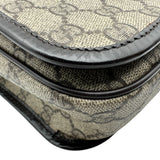 グッチ GUCCI GGプラス シェリーラインメッセンジャーバッグ 211130 ブラウン コーティングキャンバス/レザー レディース メッセンジャーバッグ