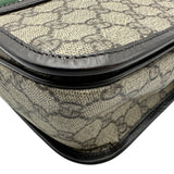 グッチ GUCCI GGプラス シェリーラインメッセンジャーバッグ 211130 ブラウン コーティングキャンバス/レザー レディース メッセンジャーバッグ