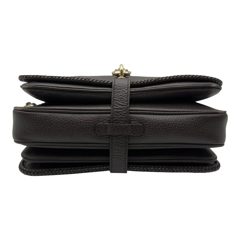 グッチ GUCCI マラケシュ ショルダーバッグ 336658 ブラウン レザー