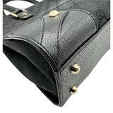 グッチ GUCCI GGキャンバス ハンドバッグ 120895 ブラック GGキャンバス/レザー レディース ハンドバッグ