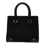 グッチ GUCCI GGキャンバス ハンドバッグ 120895 ブラック GGキャンバス/レザー レディース ハンドバッグ