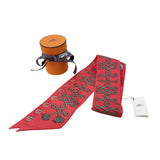 エルメス HERMES ツイリー GALONS ET BRANDEBOURG レッド シルク レディース スカーフ