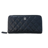 シャネル CHANEL マトラッセ ロングジップウォレット AP0242 ブラック/シルバー金具 キャビアスキン レディース 長財布