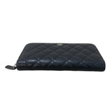 シャネル CHANEL マトラッセ ロングジップウォレット AP0242 ブラック/シルバー金具 キャビアスキン レディース 長財布