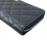 シャネル CHANEL マトラッセ ロングジップウォレット AP0242 ブラック/シルバー金具 キャビアスキン レディース 長財布