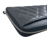 シャネル CHANEL マトラッセ ロングジップウォレット AP0242 ブラック/シルバー金具 キャビアスキン レディース 長財布