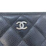 シャネル CHANEL マトラッセ ロングジップウォレット AP0242 ブラック/シルバー金具 キャビアスキン レディース 長財布