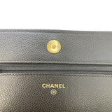 シャネル CHANEL マトラッセ チェーンウォレット AP0250 ブラック ゴールド金具 キャビアスキン レディース ショルダーバッグ