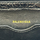 バレンシアガ BALENCIAGA Bロゴショルダーバッグ 592898 ブラック クロコ型押し/レザー レディース ショルダーバッグ
