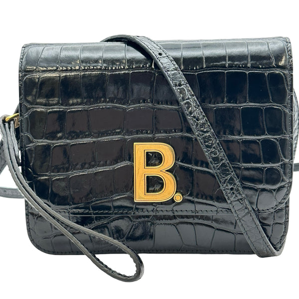 バレンシアガ BALENCIAGA Bロゴショルダーバッグ 592898 ブラック