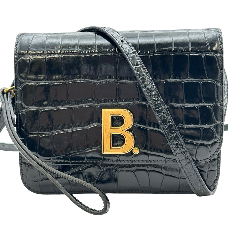 バレンシアガ BALENCIAGA Bロゴショルダーバッグ 592898 ブラック