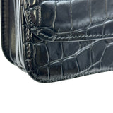 バレンシアガ BALENCIAGA Bロゴショルダーバッグ 592898 ブラック クロコ型押し/レザー レディース ショルダーバッグ